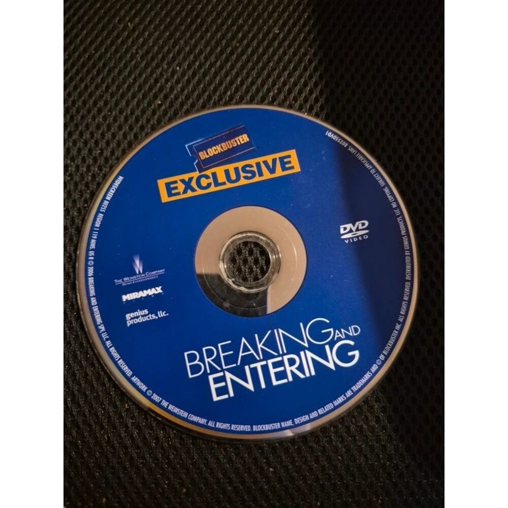 Breaking and Entering DVD Disc Only